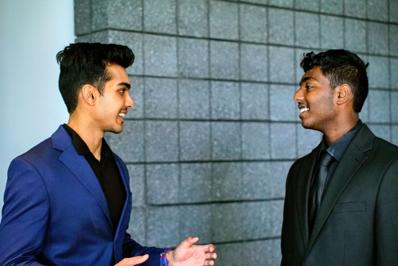 Siddharth Sazzala with a participant